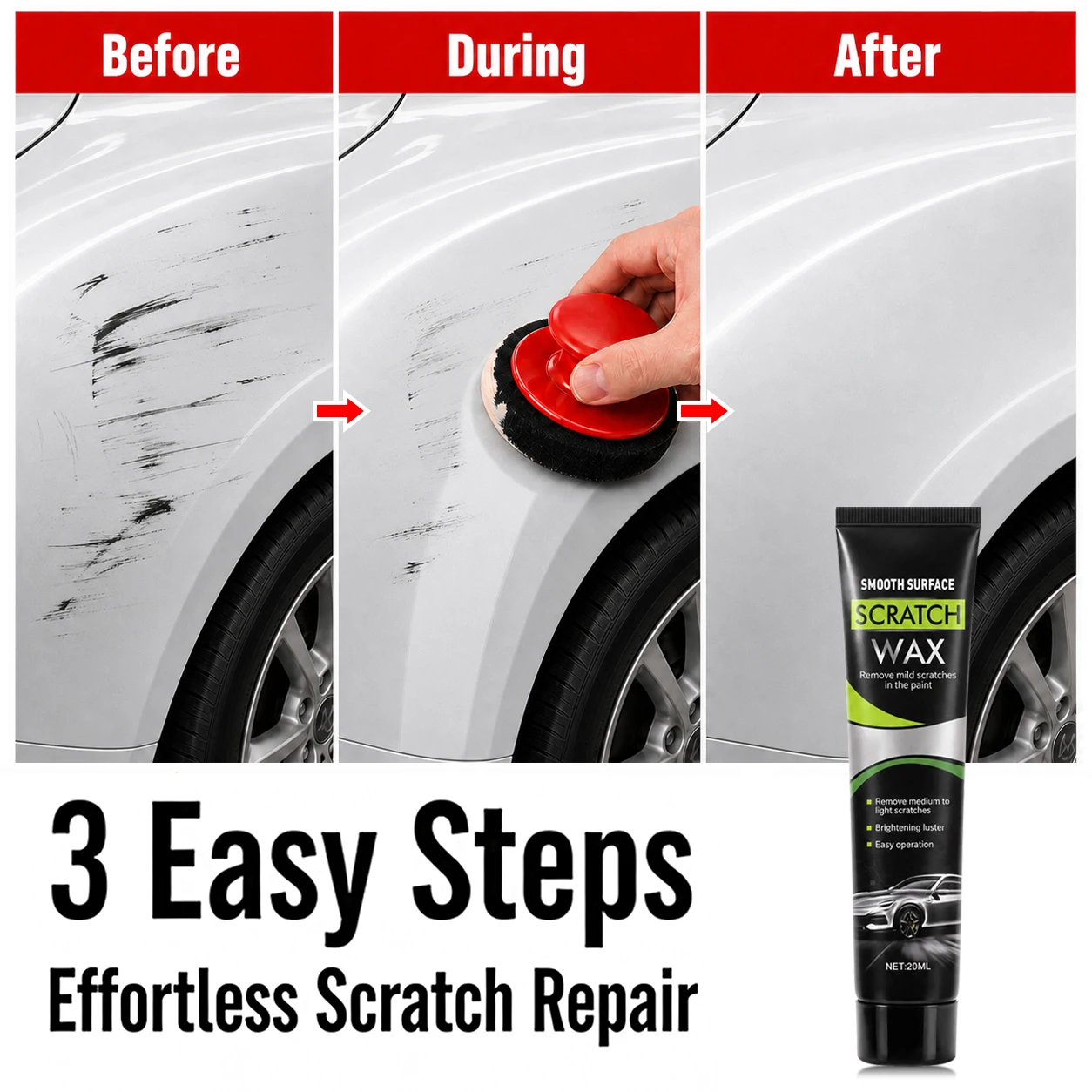 Magic Car Scratch Remover Paint Paste No Professional Skill Needed Simply Wipe To Repair Car Paint Scratches All Color Universal
