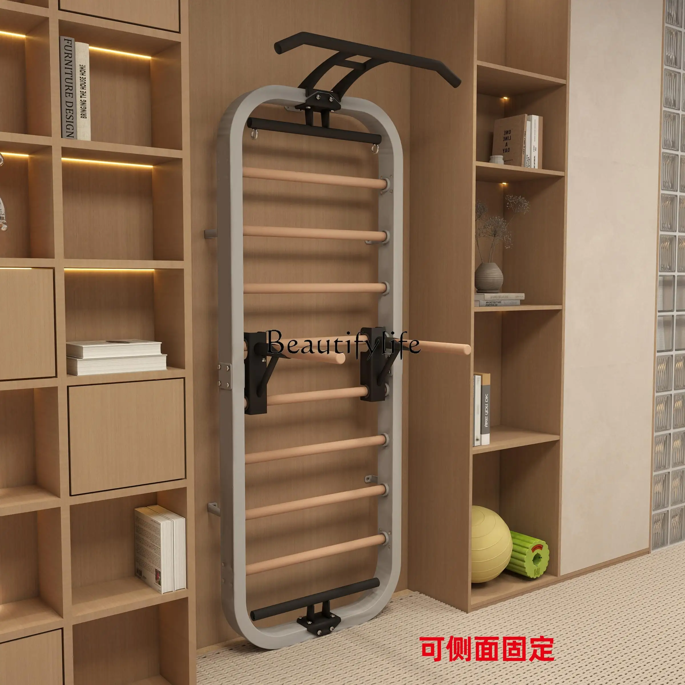 Solid wood indoor climbing pull-up parallel bars TRX training dance room leg press stretching leg press sports