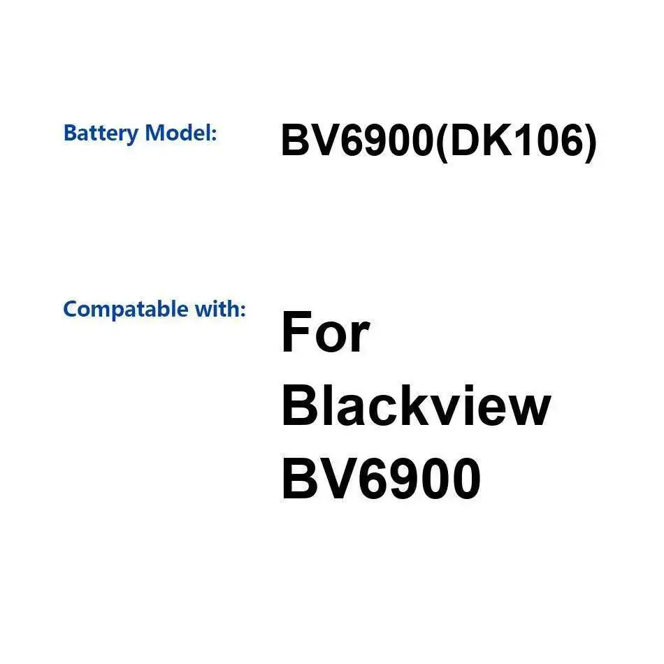 

Экологически чистый аккумулятор мобильного телефона 5580 мАч для Blackview BV6900 DK106