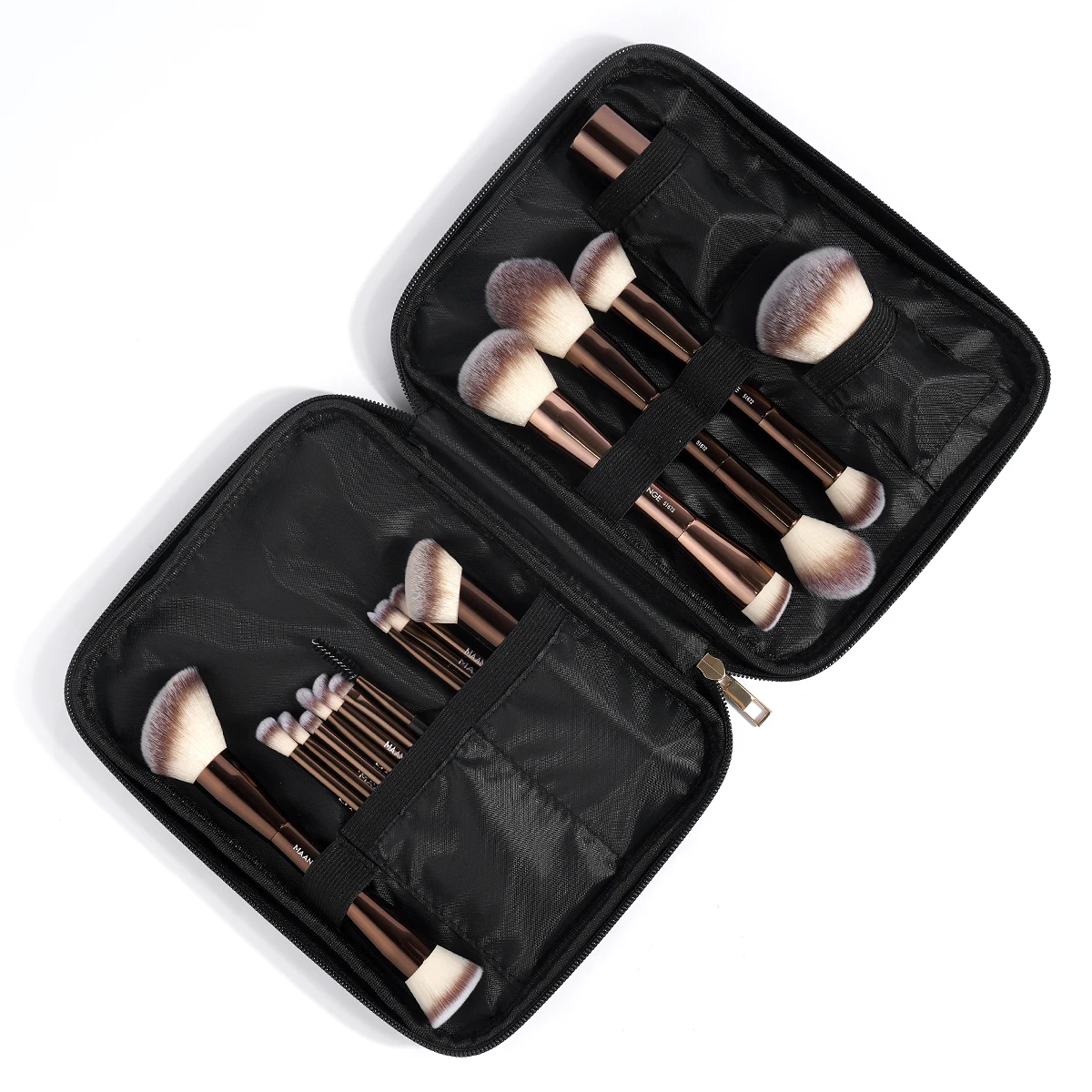 MAANGE 20 pièces pinceaux de maquillage professionnels + sac de rangement double extrémité fond de teint poudre Blush fard à paupières brosse beauté mélange organisateur outil