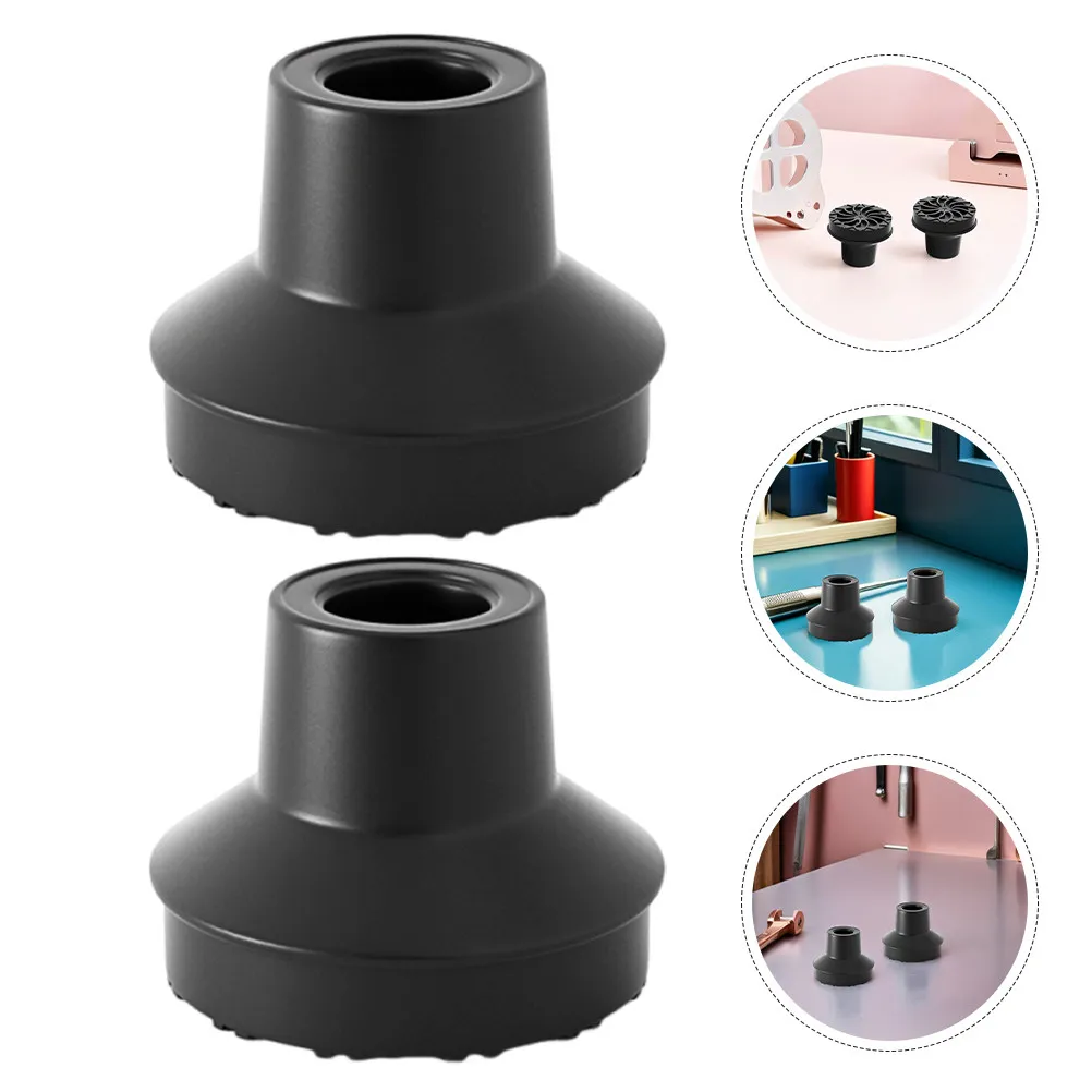 12 embouts antidérapants en caoutchouc de remplacement pour cannes de marche, bâtons de marche, bâtons de trekking, diamètre 12 mm, noirs, pour une meilleure stabilité