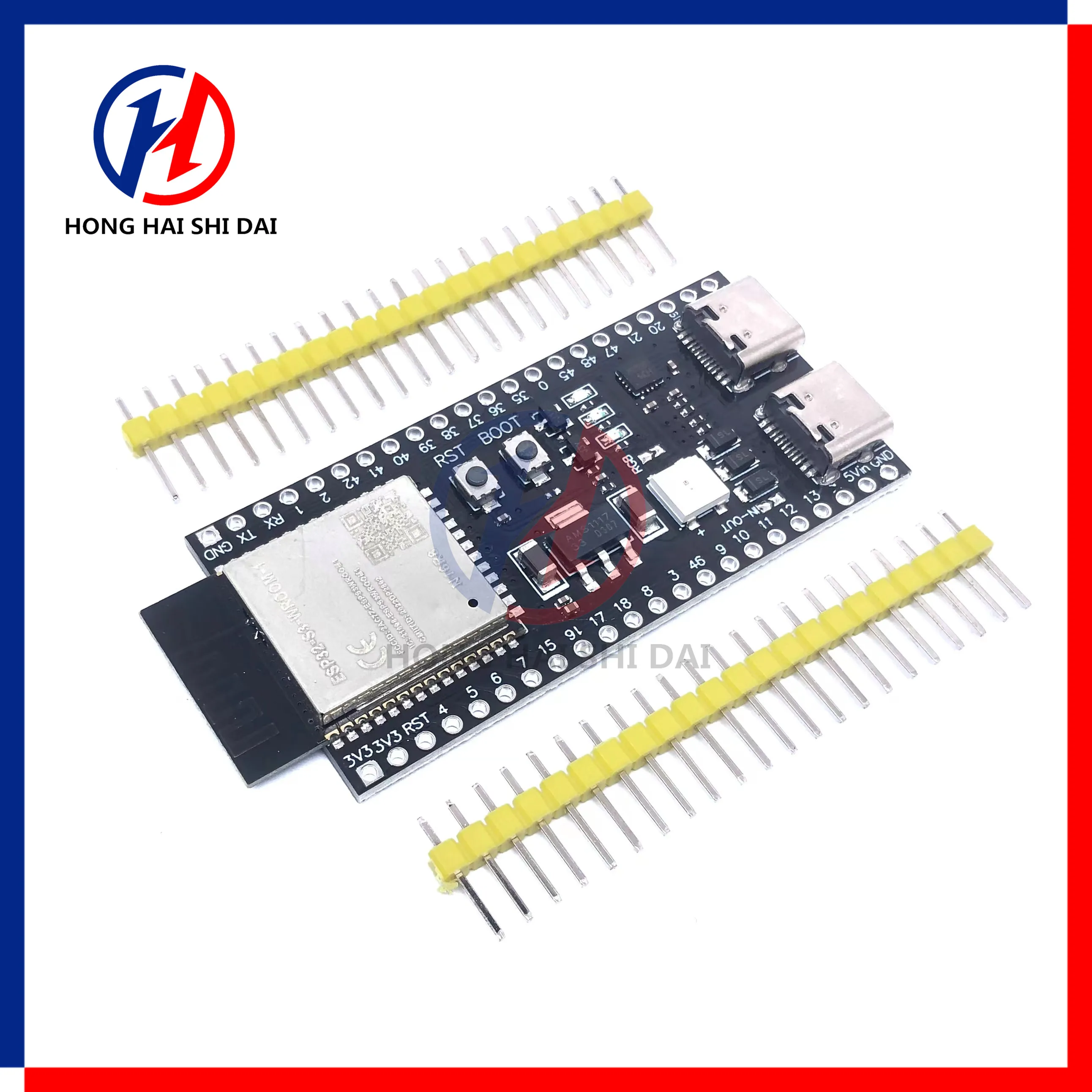 Placa de Desenvolvimento Dual Type-C da Internet das Coisas, ESP32, ESP32-S3, WiFi, Bluetooth, Core Board, DevKit C, N16R8