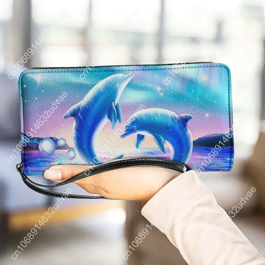 Cute Dream Dolphin Purse Outdoor Multi-card Slots Zipper Designer Luxury Bags Fashion Card Holder Coin Purses Sac A Mains Femme