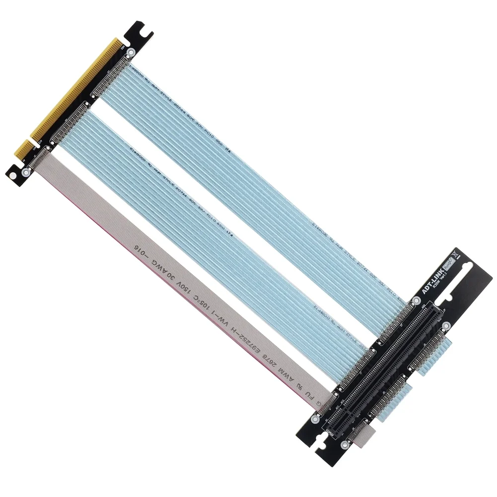 PCIe Riser Cable, 4.0 x16 PCI Express Riser Extender, Flexible High Speed 90 Degree GUP for ATX Graphics Card Vertical Mount