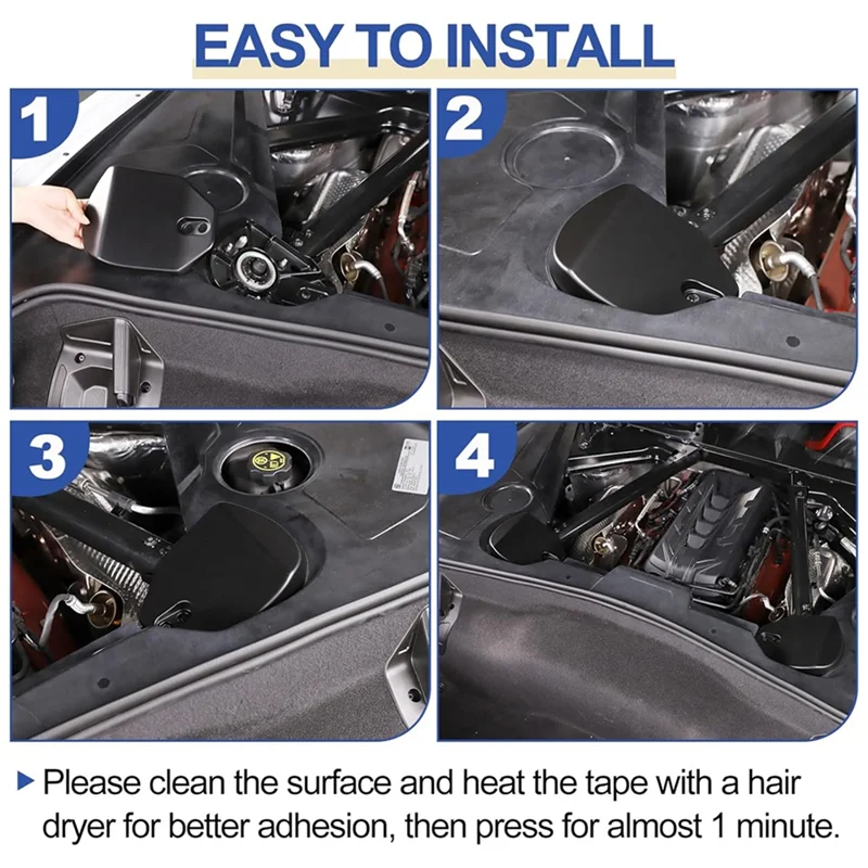 

Rear Strut Tower Cover For Corvette C8 2020-2024, Engine Bay Rear Shock Absorbing Tower Protection Panel Cover