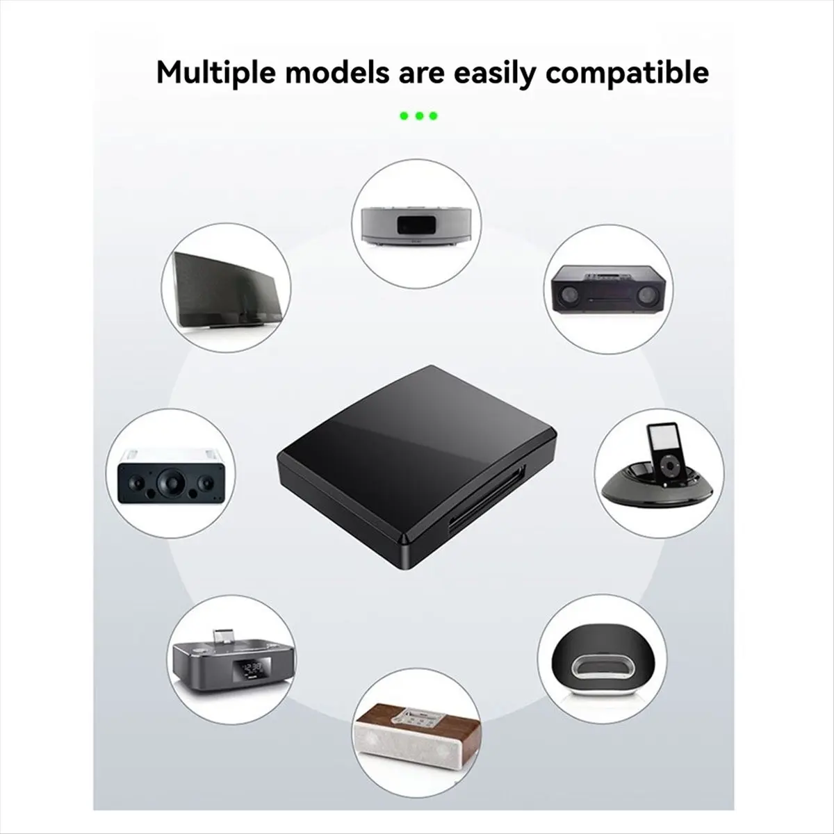 A10R Bluetooth 5.4 Audio Receiver for IPhone IPod 30-Pin Wireless Music Adapter, A2DP Stereo, for 30-Pin Docking Stations