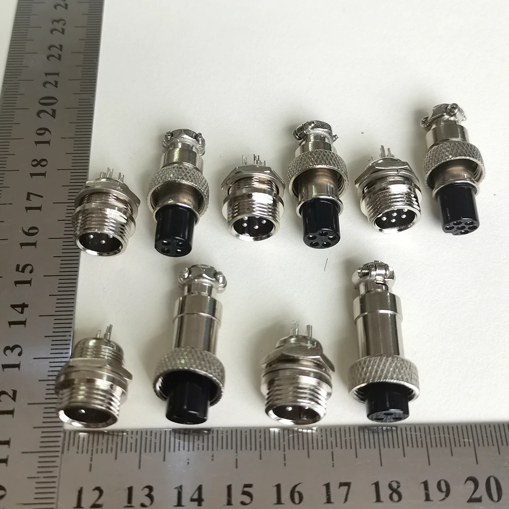 1 Set GX12 9mmx35mm 10mm M12 M13 2 3 4 5 6 Pin Stecker Buchse wasserdichter runder GX Aviator Steckverbinder – Detail 4