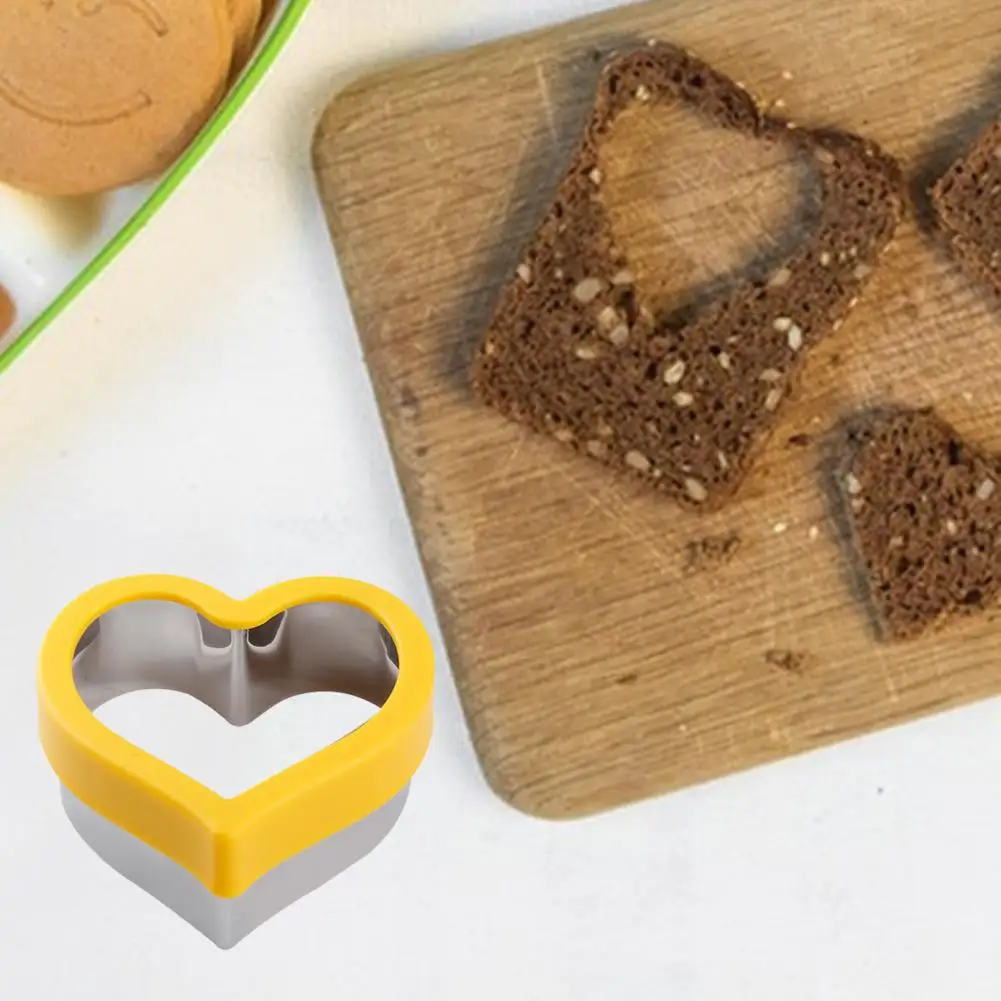 قالب قطع الساندويتش على شكل نجمة قلب مستديرة مربعة على شكل ديناصور صانع فطيرة الخبز من الفولاذ المقاوم للصدأ قاطع ختم الخبز المحمص #3