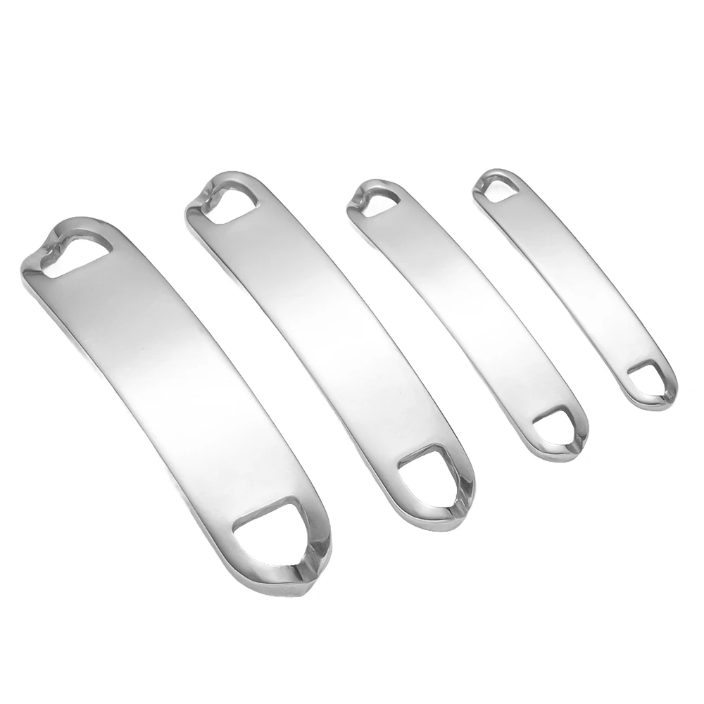 

20Pcs/Lot Stainless Steel Connectors Blank Tags For DIY Handmade Bracelet Necklaces Jewelry Makings Supplies Crafts Accessories