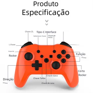 GAMINJA-وحدة تحكم لاسلكية لجهاز Nintendo Switch ، بدون زمن انتقال ، لوحة ألعاب بلوتوث ، عصا تحكم للكمبيوتر الشخصي ، وحدة تحكم في الألعاب ، PS3 ، صندوق تلفزيون أعلى 8 مبيعات IPTV في البرازيل - رقم 7