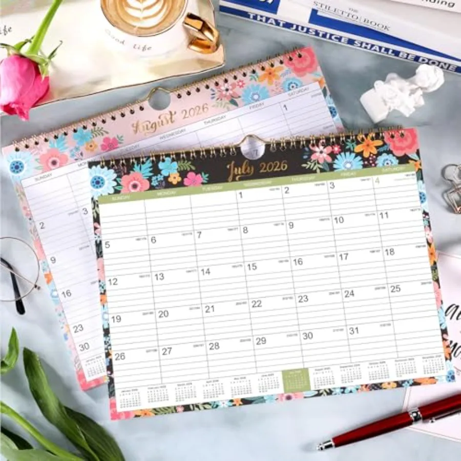 2026 Calendar 2026 Wall Calendar with 12 Months Jan. 2026 Dec. 2026 Wall Calendar with TwinWire Binding + 11