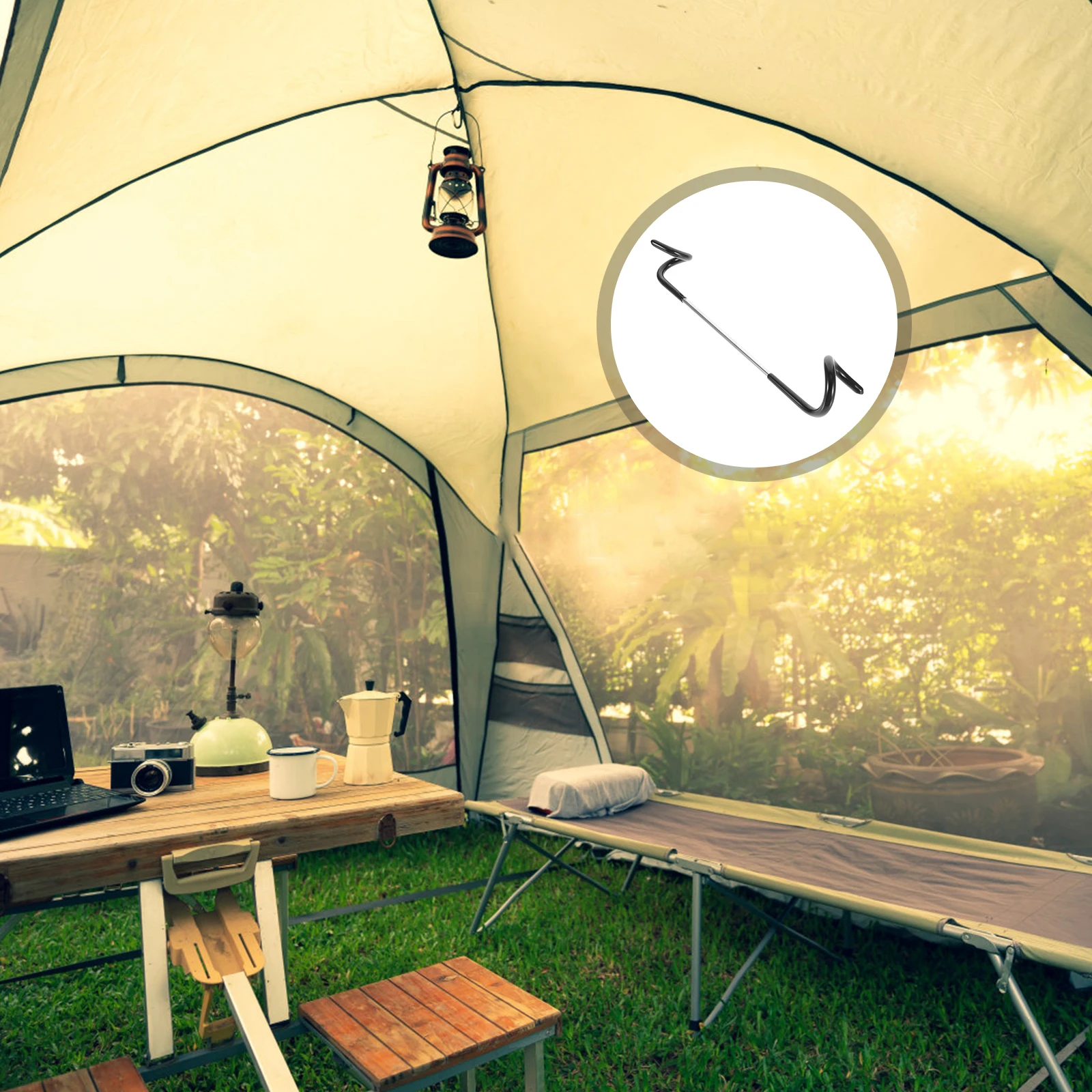 

Camping Light Hook Stainless Steel Tent Lamp Hook Portable Outdoor Lantern Hanger Camping Hiking Fishing Accessory