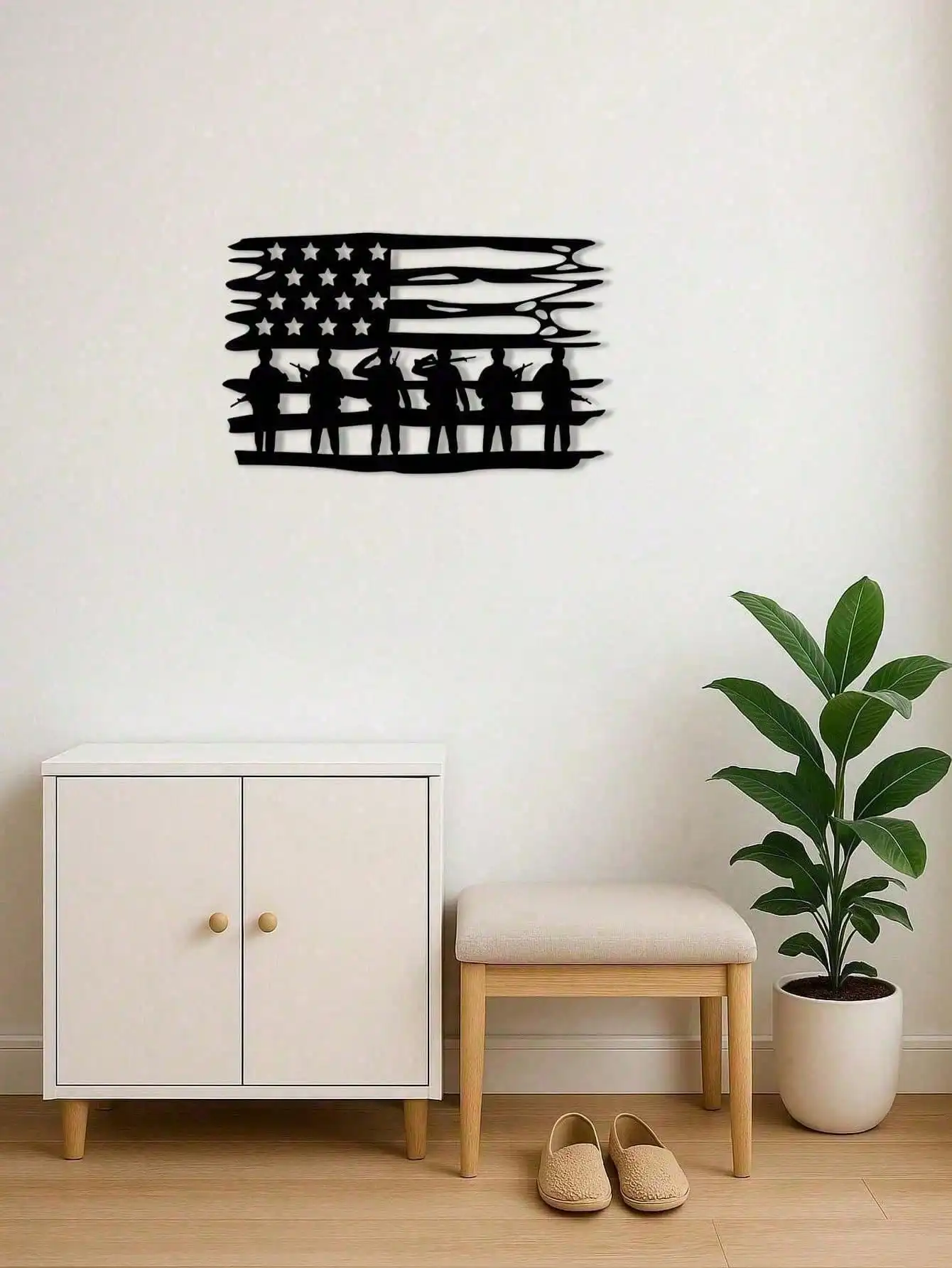 ArtLife Vintage American Flag Metal Wall Art Rustic USA Patriotic Decor for Porch Front Door Living Room - view 4