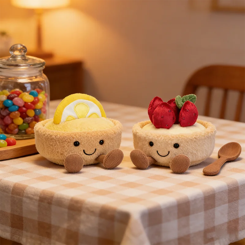 

Jellycat Hot Food Series Plush Toys Strawberry Tower And Lemon Tower Wafle Stuffed Animals Kawaii Cute Soft Collectible Gifts