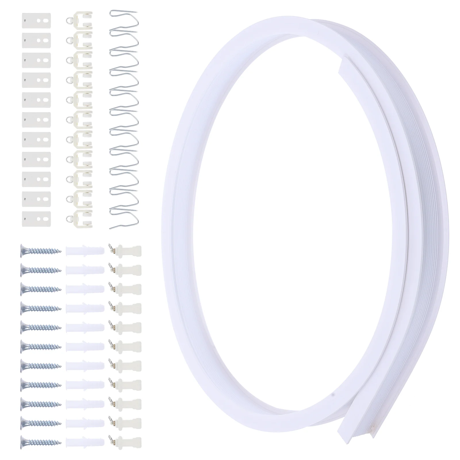 Rail coulissant pliable en acier inoxydable pour fenêtre, rail de rideau pratique, support de synchronisation de pièce de plafond, réduction du bruit