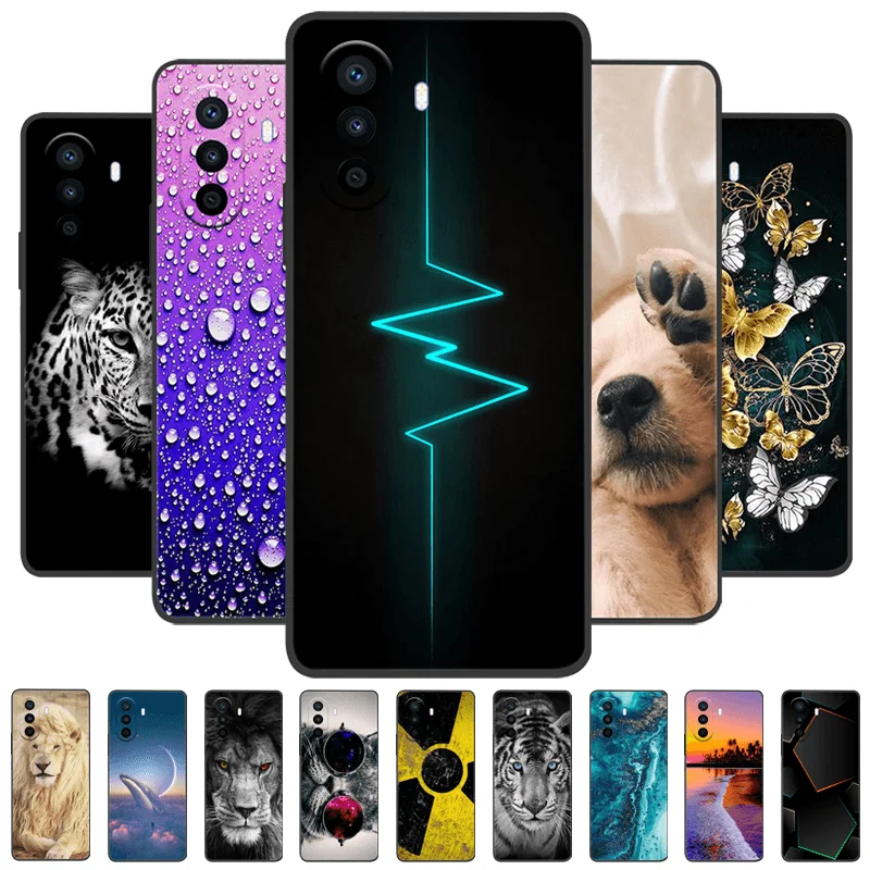 Funda a prueba de golpes para Huawei Enjoy 50, cubierta de teléfono de silicona suave de TPU para Huawei nova Y70 Plus, Y70 Y71, nueva