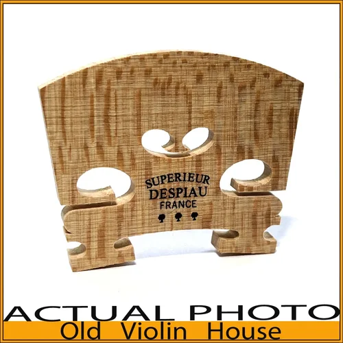 Imagen 2 del producto Puente de violín Despiau Superieur genuino, para violín 4/4, 3 árboles/tres árboles, fabricado en Francia.