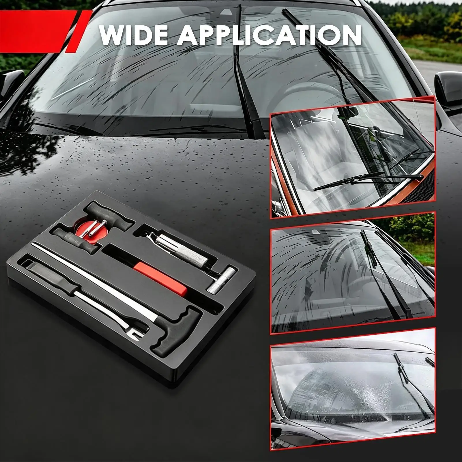 Windshield Removal Tools 7Pcs/set Heavy Duty Steel Wire Saw Rope Car Window Glass Removal Knife Kit for Hatchback Vehicles