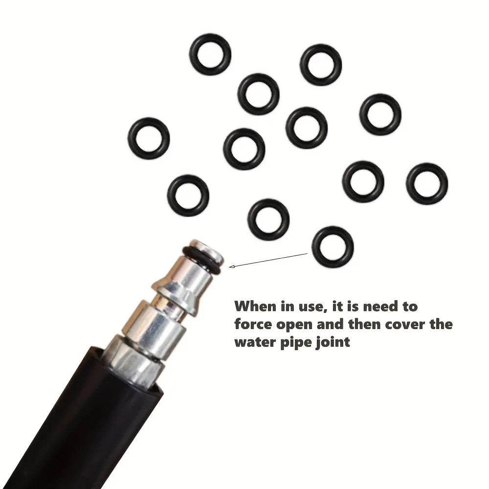 10pcs/lot High Pressure Water Gun Cleaning Outlet O-ring Rubber Ring Black Car Wash Machine Accessories Car Beauty Water Gun Acc