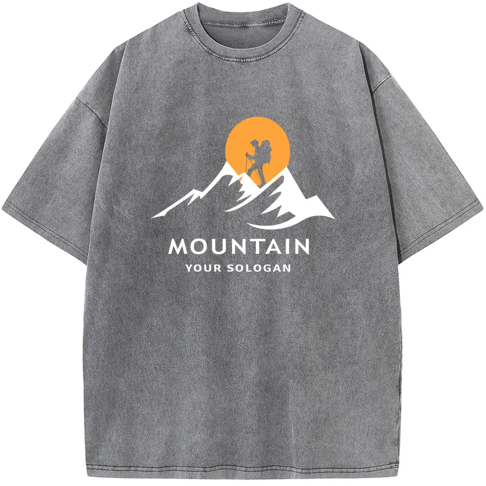 Men\'s Mountaineering Printed Casual T-Shirt Men Women Casual Fashion Oversized T-shirt Hot Sale Student Top T-shirts