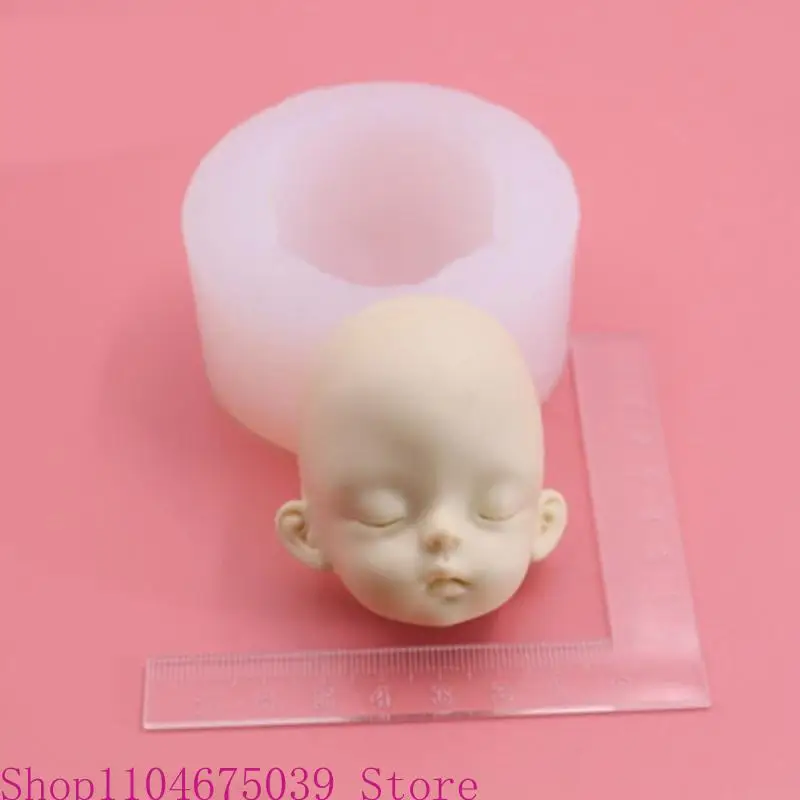 

Силиконовая форма для человеческой головы, 3D формы для помадки для лица, модель головы куклы, форма для изготовления торта, глина, смола, свечи, мыло, формы, сделай сам, искусство