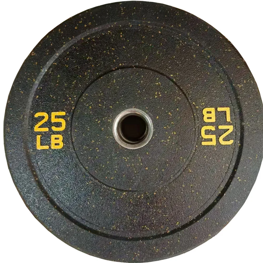 

Eco-Friendly High Temp Black Rubber Bumper Competition Colorful Spots Free Weights Barbell Plates & Discs Weight Plate Bar