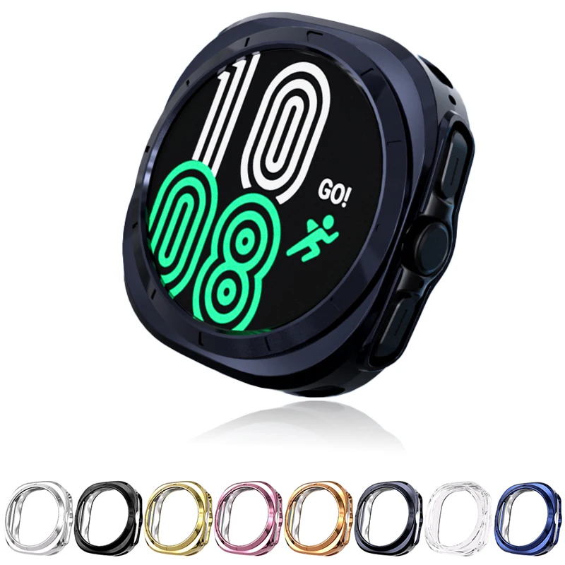 Soft TPU Case for Samsung Galaxy Watch 7 Ultra 47mm Protective Cover No Screen Protector Smartwatch Protector Frame Watch Shell
