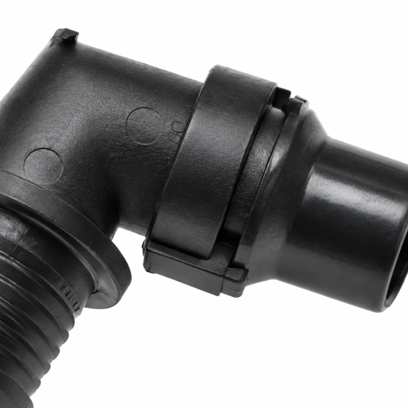Engine Cooling System Hose Fitting with Plastic Flange Body and Ribbed Connection End for W205 S205 C205 W213 Radiator Coolant H