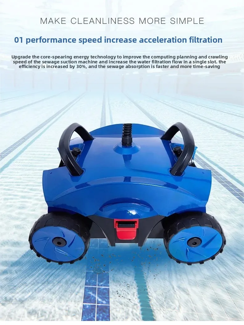 

Automatic Pool Suction Machine Cleaning Robot - Bottom Cleaning Device for Swimming Pools