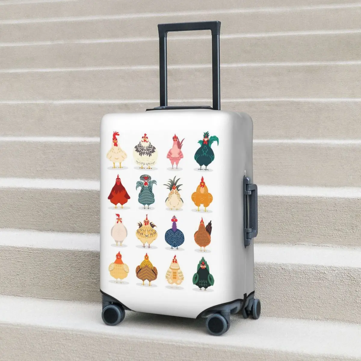 Capa de proteção elástica para mala de frango, capa protetora de bagagem de viagem para 18-32 polegadas