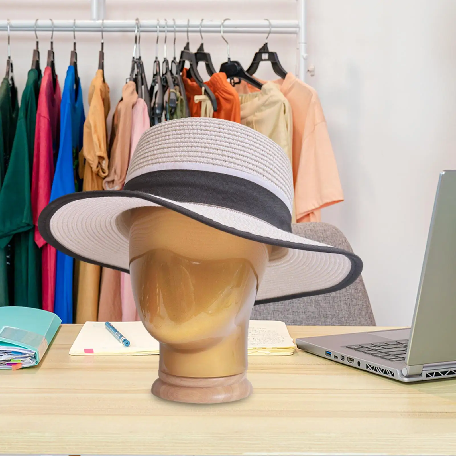 

Mannequin Head Model Sturdy Multifunctional Wig Making Hat Display Stand for Beauty Salon or Shop Eyeglasses Hairpieces Headwear