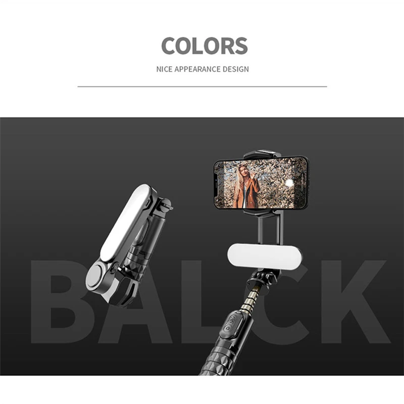 2025 New AI Stabilizer Wireless Bluetooth Selfie Stick Tripod Handheld Gimbal Stabilizer Monopod With Fill light for IOS Android