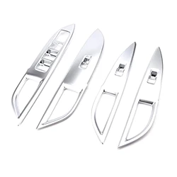 for Mitsubishi Outlander 2014 2015 2016 2017 2018 2019 Chrome Door Window Armrest Switch Button Knob Panel Cover Trim
