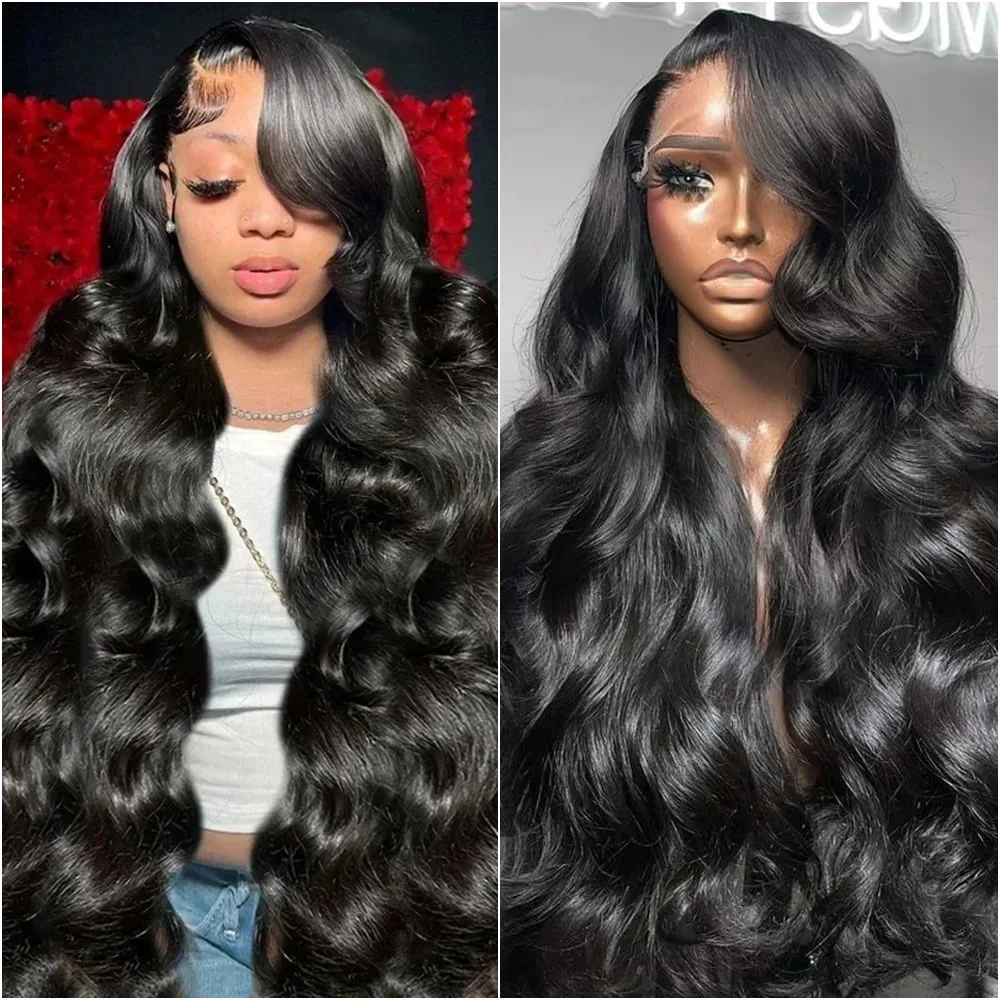 

220% Плотность 5x5 Объемная волна Кружевной фронтальный парик Предварительно выщипанный HD Прозрачный 13x4 13x6 Парики из натуральных волос на кружеве для женщин 32 40 дюймов