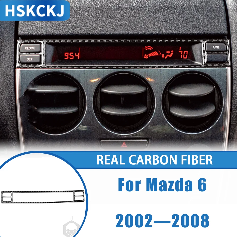 

For Mazda 6 2002—2008 Car Accessories Carbon Fiber Interior Center Console Display Surround Panel Cover Trim Modified Sticker
