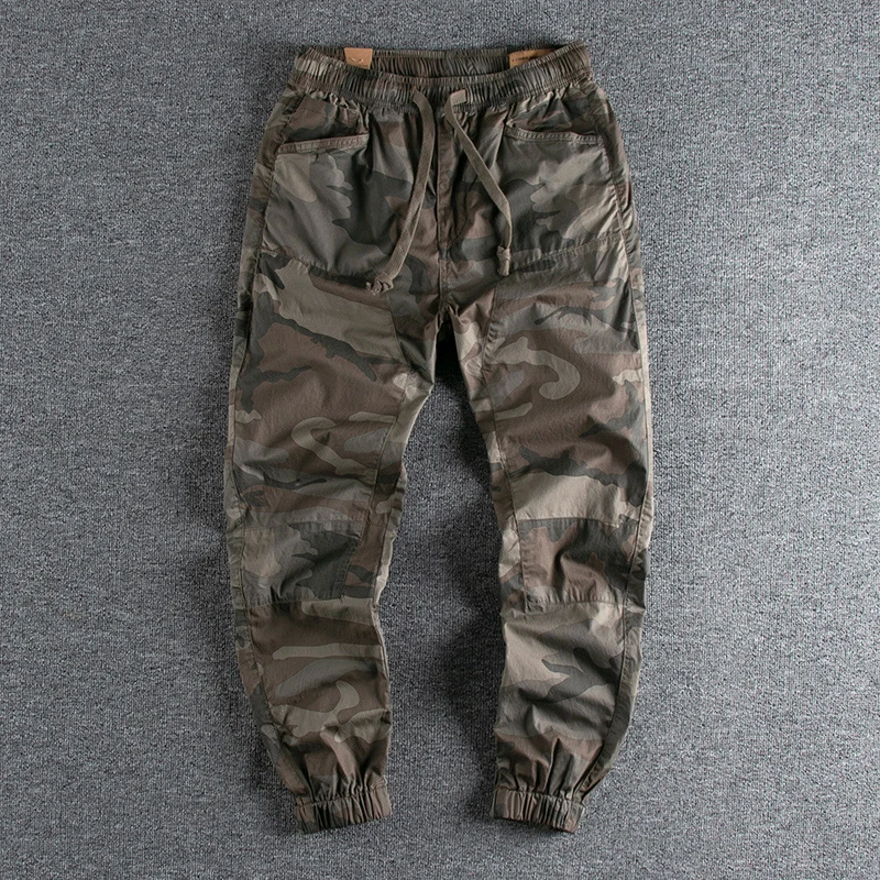 

Washed out Camouflage Sports Harlan Pants Men's Breathable Thin Casual Trousers Loose Fit Long Pants Youth Active Style