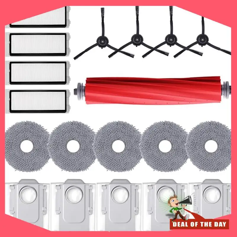 مجموعة ملحقات التسليم لمدة 24 ساعة لقطع غيار المكنسة الكهربائية Roborock Qrevo S/Qrevo Maxv/Qrevo Pro/Qrevo PLUS