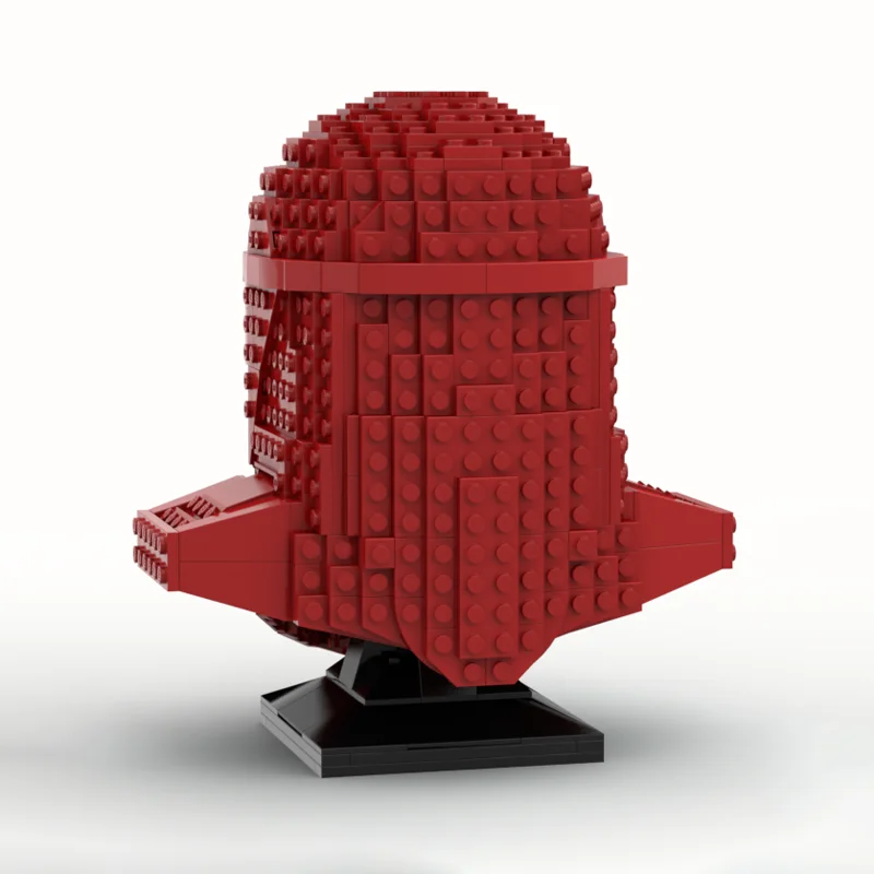 592Pcs Imperial Royal Guard 헬멧 MOC 스타 배터 ​​유선형 모양 및 마스킹 디자인 교육 빌딩 블록 선물