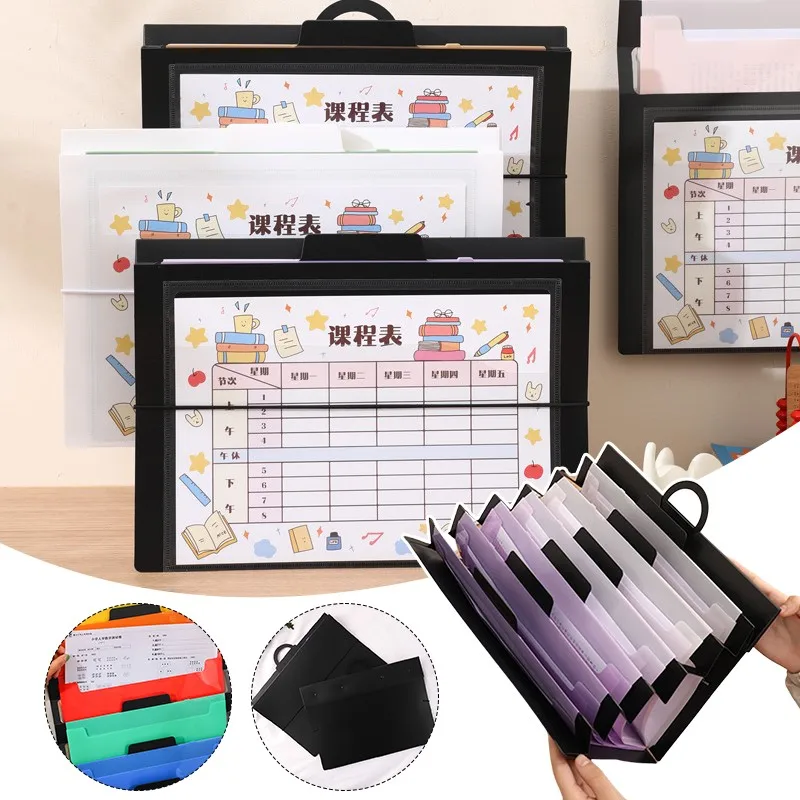 

1 шт. расширяемая папка для документов с ручкой, карманная сумка, подвесные настенные органайзеры для файлов, прочный карман для организации для офиса, школы