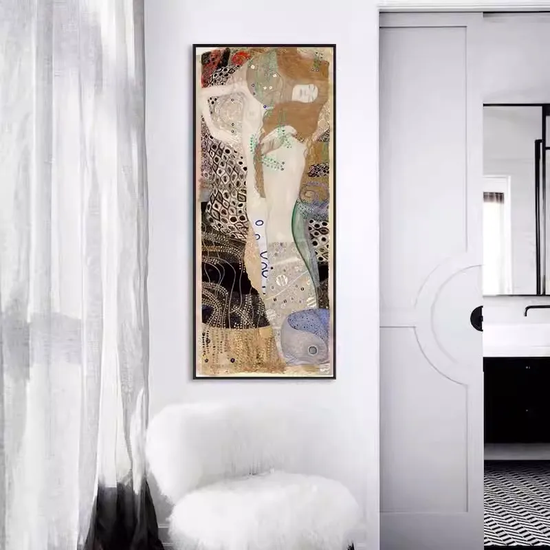 

Gustav Klimt Adele Bloch-Bauer Gold Portrait Canvas Painting Famous Art Poster Golden Lady Living Room Bedroom Wall Decor Print