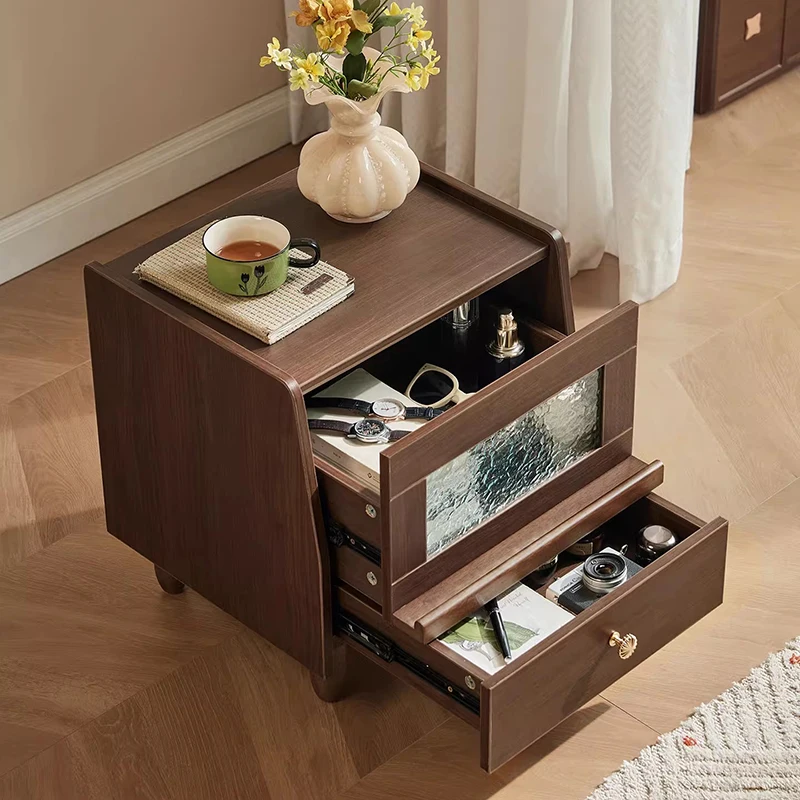 أدراج خشبية بجانب السرير وغرفة النوم وخزائن القهوة المتنقلة للتخزين ومنضدة فاخرة وأثاث فندق موبليس الحديث