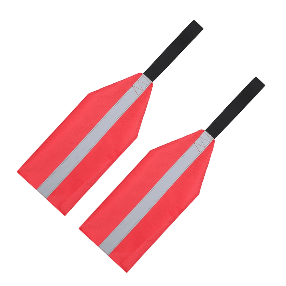 

2 Pcs Safety Banner Reflective Flag for Kayak Easy Installation Oxford Accessory Canoe Flags Travel