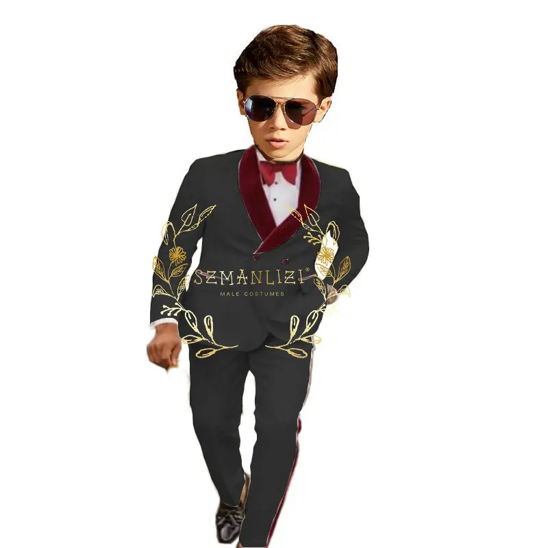 Suits For Boys Wedding Tuxedo Shawl Collar Pictures Formal Party Dress Kids Blazer Pants 2 Piece костюм для мальчика Traje Niños