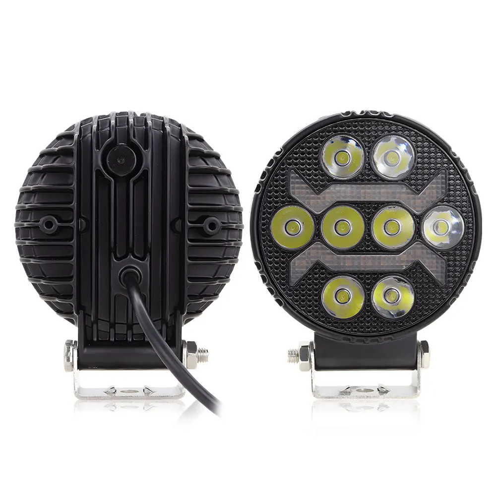 4 Inch White Yellow DRL LED Work Light Spotlight Headlight For Offroad 4X4 Truck BUS Trailer Round Car Led Driving Lights