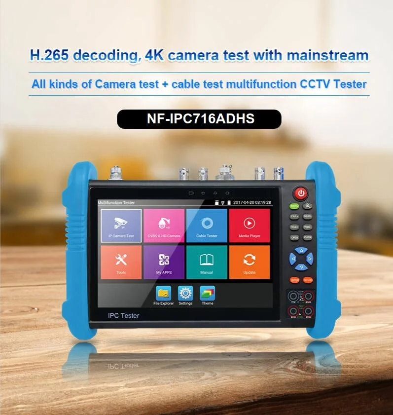 All in one 7 inch 8MP CVI TVI AHD 8MP EX-SDI HD-SDI 3G-SDI camera tester IPC 4K HD CCTV tester