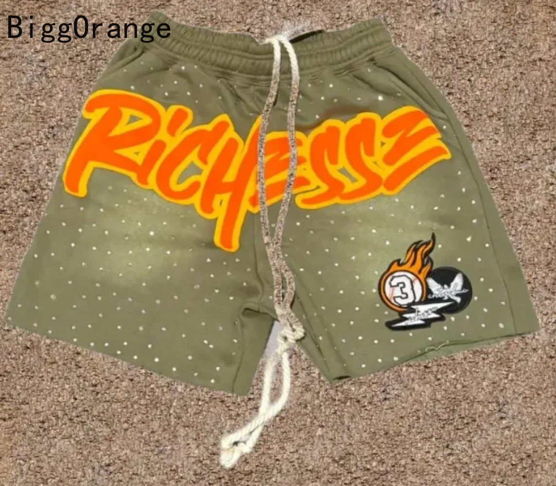 

2025 summer shorts letter print men's pants street fashion youth basketball shorts men's casual versatile trendy sports pants