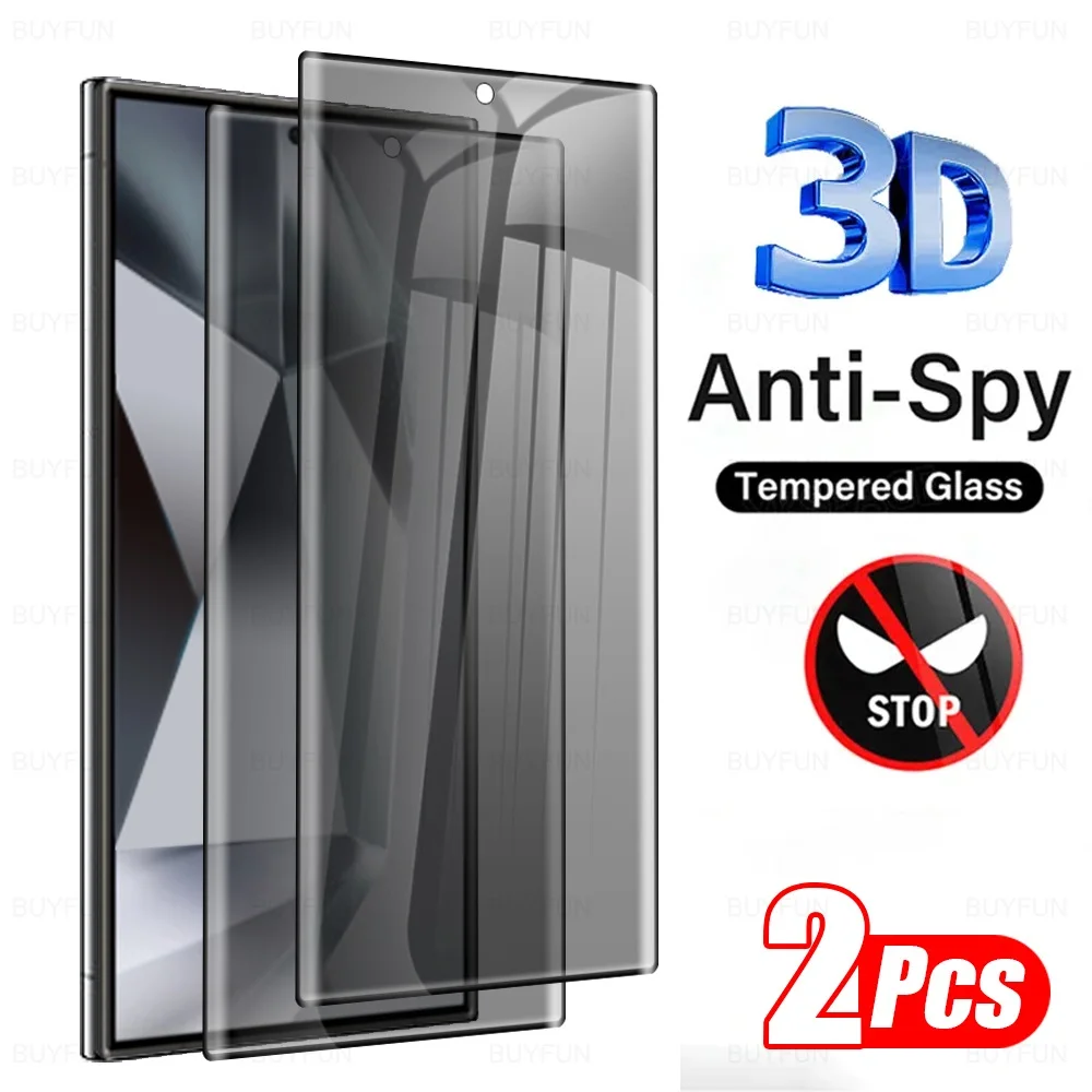 2Pcs Anti Spy Tempered Glass Protective Film For Samsung Galaxy S24 Ultra Plus S24+ 24S S24ultra S 24 Privacy Screen Protector