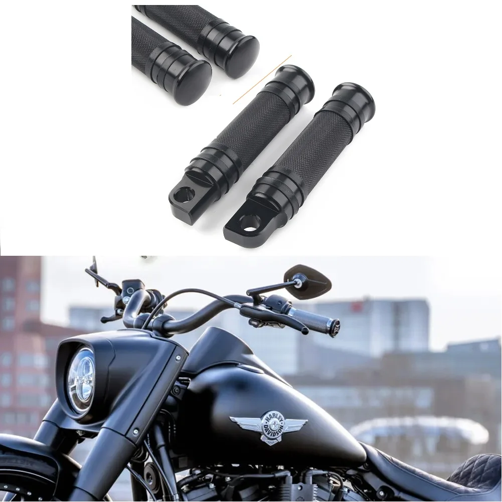 For Harley Davidson CNC Chrome Motorcycle Footpegs Male Mount Foot Rest Footrest Aluminum Motorcycle Parts 2Pcs