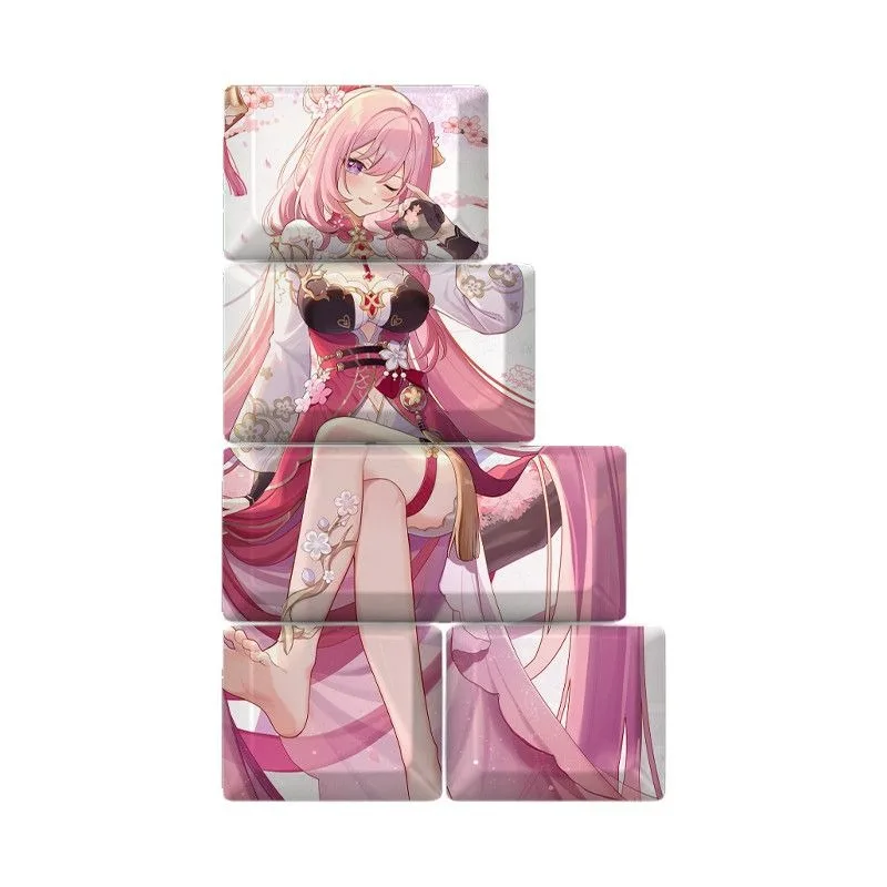Elysia Theme Anime Keycaps Mechanical Keyboard Original PBT Customized Cute Keycaps PC Game Keyboard Accessories Gift Collection