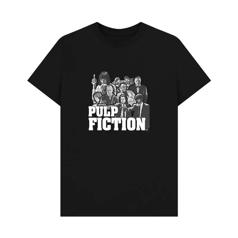 PREMIUM OFFICIAL Pulp Fiction Cast Black  T shirt